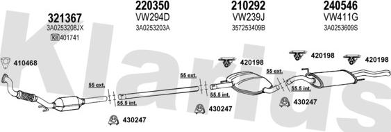 Klarius 930615E - Система випуску ОГ autocars.com.ua