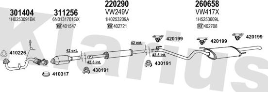 Klarius 930617E - Система випуску ОГ autocars.com.ua