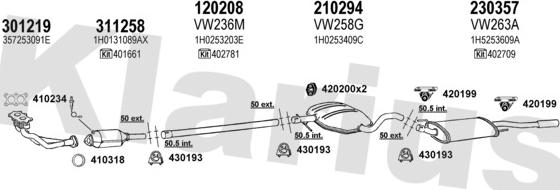 Klarius 930620E - Система випуску ОГ autocars.com.ua