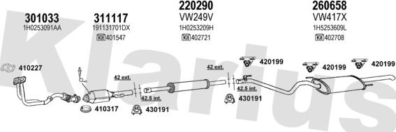 Klarius 930633E - Система випуску ОГ autocars.com.ua