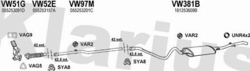 Klarius 930646U - Система випуску ОГ autocars.com.ua