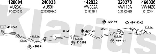 Klarius 930647E - Система випуску ОГ autocars.com.ua