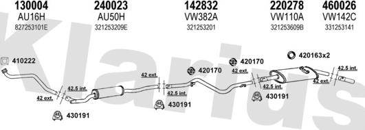 Klarius 930648E - Система випуску ОГ autocars.com.ua