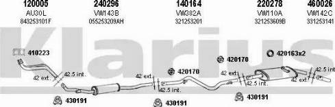 Klarius 930649E - Система випуску ОГ autocars.com.ua