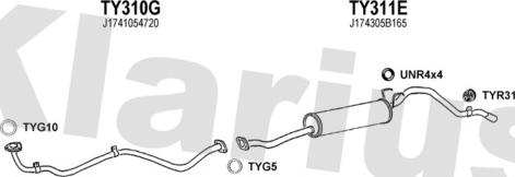 Klarius 930657U - Система випуску ОГ autocars.com.ua