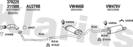 Klarius 930694U - Система випуску ОГ autocars.com.ua