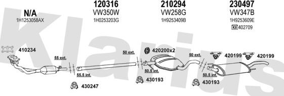 Klarius 930719E - Система випуску ОГ autocars.com.ua