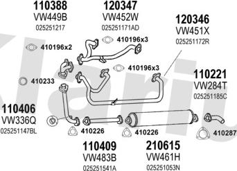Klarius 930733E - Система випуску ОГ autocars.com.ua