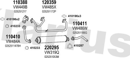 Klarius 930736E - Система випуску ОГ autocars.com.ua