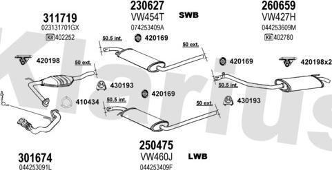 Klarius 930772E - Система выпуска ОГ avtokuzovplus.com.ua