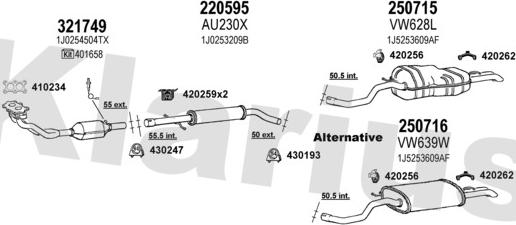 Klarius 930800E - Система випуску ОГ autocars.com.ua