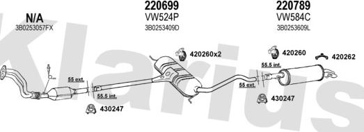 Klarius 930897E - Система випуску ОГ autocars.com.ua