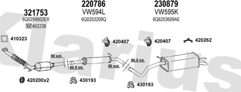 Klarius 930899E - Система выпуска ОГ avtokuzovplus.com.ua