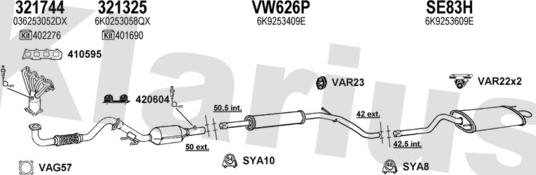Klarius 930911U - Система випуску ОГ autocars.com.ua