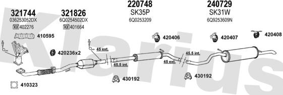 Klarius 931009E - Система випуску ОГ autocars.com.ua
