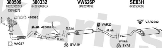 Klarius 931084U - Система випуску ОГ autocars.com.ua