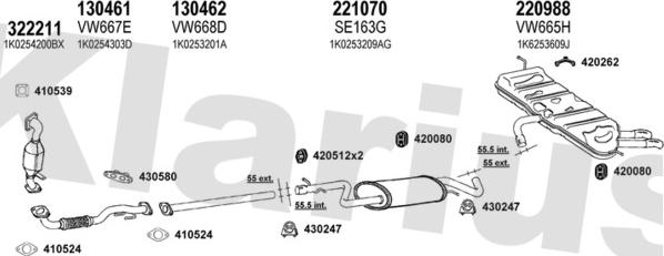 Klarius 931202E - Система випуску ОГ autocars.com.ua