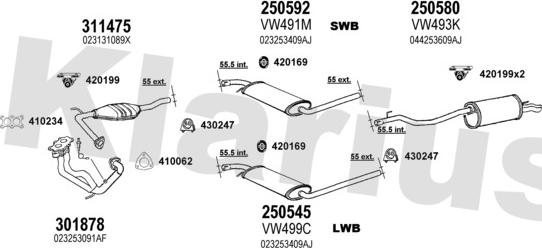 Klarius 931318E - Система випуску ОГ autocars.com.ua