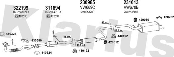 Klarius 931330E - Система випуску ОГ autocars.com.ua