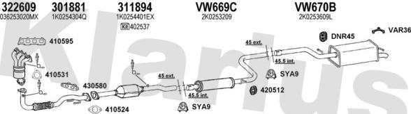 Klarius 931331U - Система випуску ОГ autocars.com.ua
