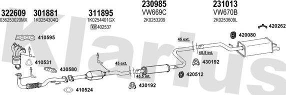 Klarius 931332E - Система випуску ОГ autocars.com.ua