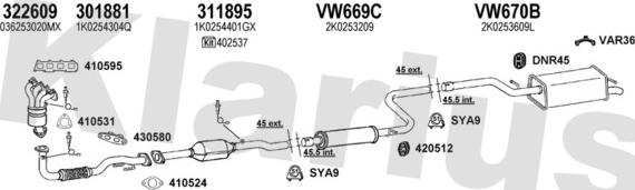 Klarius 931332U - Система випуску ОГ autocars.com.ua