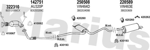 Klarius 931375E - Система випуску ОГ autocars.com.ua