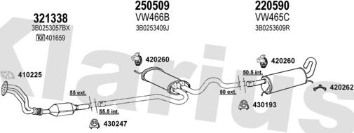 Klarius 931376E - Система выпуска ОГ avtokuzovplus.com.ua