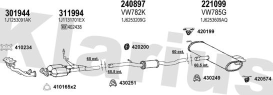 Klarius 931408E - Система выпуска ОГ avtokuzovplus.com.ua