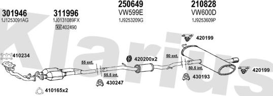 Klarius 931409E - Система випуску ОГ autocars.com.ua