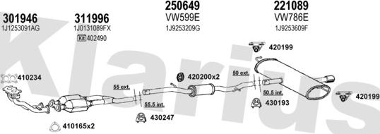 Klarius 931410E - Система випуску ОГ autocars.com.ua
