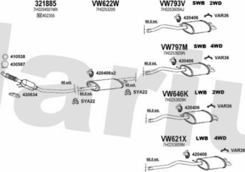 Klarius 931421U - Система випуску ОГ autocars.com.ua
