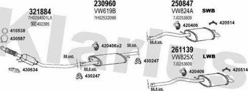 Klarius 931427E - Система випуску ОГ autocars.com.ua