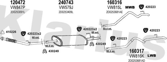 Klarius 931549E - Система випуску ОГ autocars.com.ua