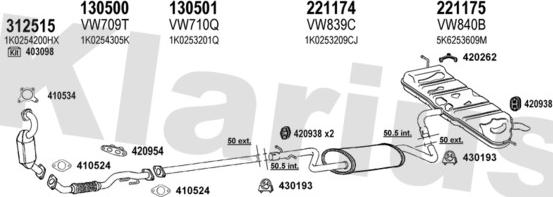 Klarius 931580E - Система випуску ОГ autocars.com.ua