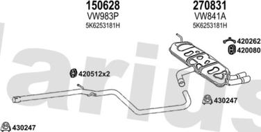 Klarius 931582E - Система випуску ОГ autocars.com.ua