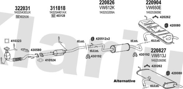 Klarius 931613E - Система випуску ОГ autocars.com.ua