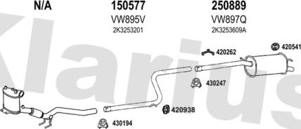 Klarius 931721E - Система випуску ОГ autocars.com.ua