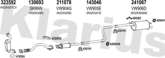 Klarius 931732E - Система випуску ОГ autocars.com.ua