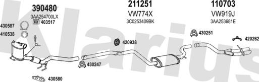 Klarius 931756E - Система випуску ОГ autocars.com.ua