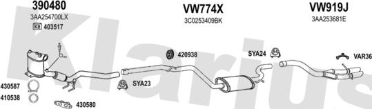 Klarius 931776U - Система випуску ОГ autocars.com.ua