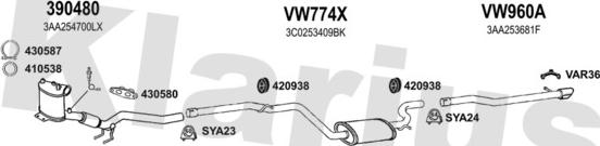 Klarius 931779U - Система випуску ОГ autocars.com.ua