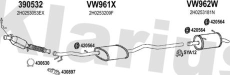 Klarius 931781U - Система випуску ОГ autocars.com.ua