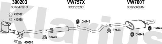Klarius 931790U - Система випуску ОГ autocars.com.ua