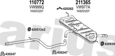 Klarius 931796E - Система випуску ОГ autocars.com.ua