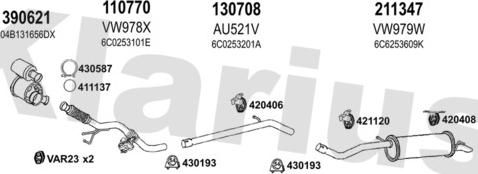 Klarius 931797E - Система випуску ОГ autocars.com.ua