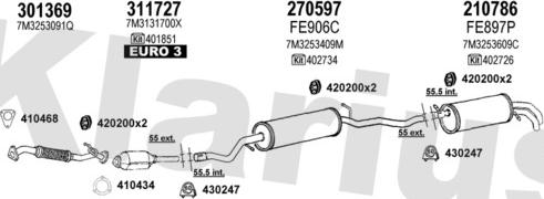 Klarius 931802E - Система випуску ОГ autocars.com.ua