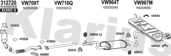Klarius 931816U - Система випуску ОГ autocars.com.ua