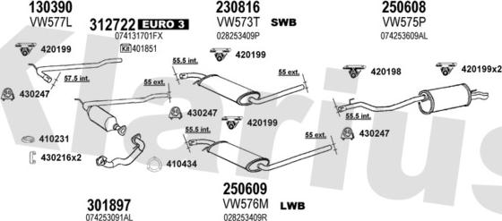 Klarius 931822E - Система випуску ОГ autocars.com.ua