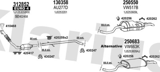 Klarius 931823E - Система випуску ОГ autocars.com.ua